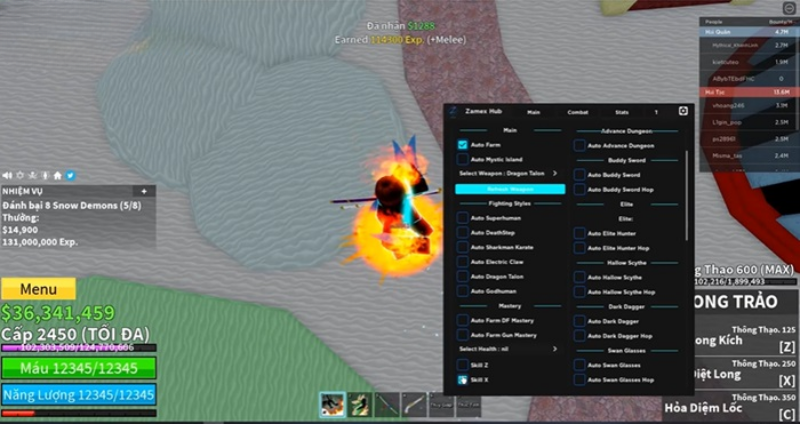 Tải Hack Blox Fruits VNG/QT Update 29 (Auto Farm, Auto Raid, Sea Event) Mới Nhất 11 Hack Blox Fruits