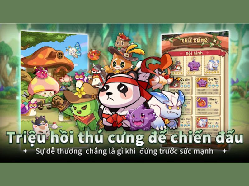 Tải Hack Nấm Lùn Tiến Lên (Vô Hạn Tiền, Sát Thương) v2.0.42 2 Triệu Hồi Thú Cưng Để Cùng Tham Gia Chiến Đấu Trong Nấm Lùn Tiến Lên