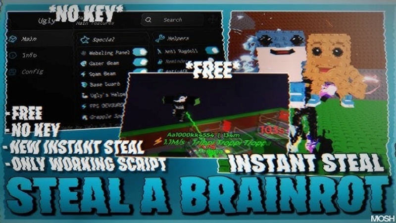 Tải Hack Steal A Brainrot (Quick Teleport, Auto Loot) Mới Nhất 4 Phiên bản Hack Steal A Brainrot có gì khác biệt?