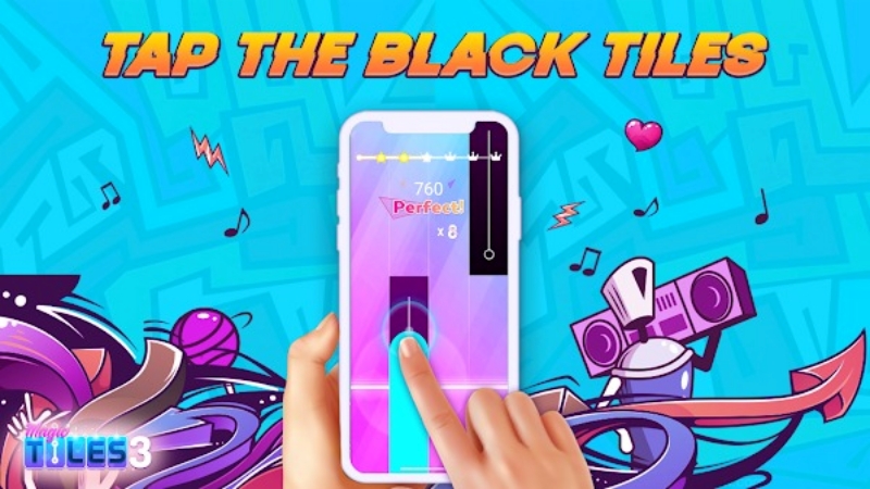 Tải Magic Tiles 3 MOD APK (Vô Hạn Tiền, VIP, No Ads) v12.122.201 2 Điều khiển đơn giản trong Magic Tiles 3